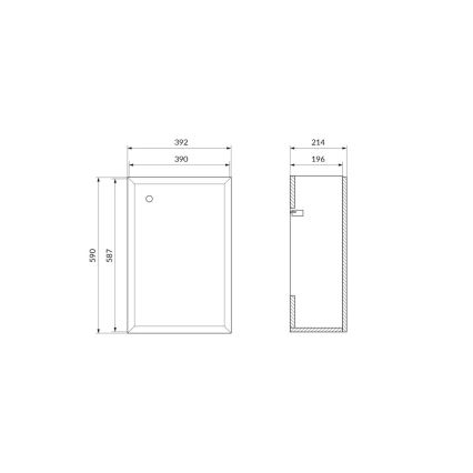 Cersanit S1022-009 - Κρεμαστό ντουλάπι μπάνιου για κάτω από τον νιπτήρα MILLE 40x22 cm, σε απόχρωση μέντας
