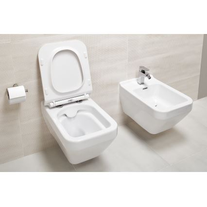 Cersanit S701-213-ECO - Κρεμαστή λεκάνη WC με κάθισμα CREA κεραμικό/λευκό