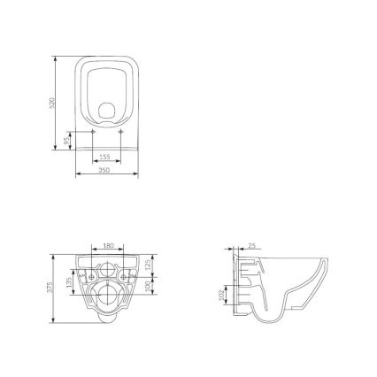 Cersanit S701-213-ECO - Κρεμαστή λεκάνη WC με κάθισμα CREA κεραμικό/λευκό