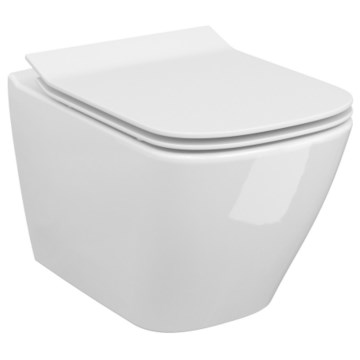 Cersanit S701-405-ECO - Κρεμαστή λεκάνη WC CITY με κάθισμα, κεραμική/λευκή