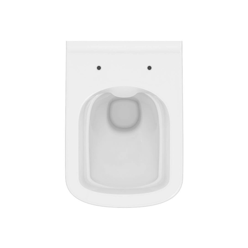 Cersanit S701-405 - Κρεμαστή λεκάνη τουαλέτας με κάθισμα CITY SQUARE κεραμικό/λευκό