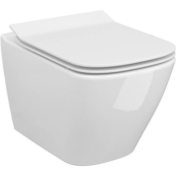 Cersanit S701-405 - Κρεμαστή λεκάνη WC με κάθισμα CITY SQUARE κεραμικό/λευκό