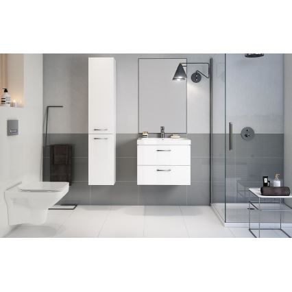 Cersanit S801-142-DSM - Κρεμαστή ντουλάπα μπάνιου με νιπτήρα ELODY PLUS 46x60 εκ. λευκή
