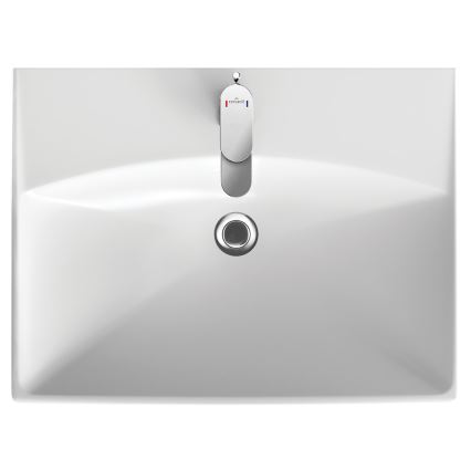 Cersanit S801-142-DSM - Κρεμαστή ντουλάπα μπάνιου με νιπτήρα ELODY PLUS 46x60 εκ. λευκή