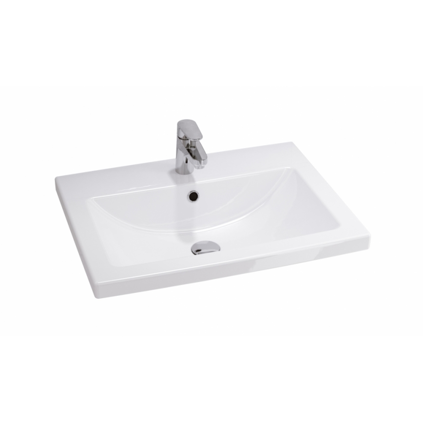 Cersanit S801-147-DSM - Κρεμαστή ντουλάπα μπάνιου με νιπτήρα LARA 46x60 εκ. λευκή
