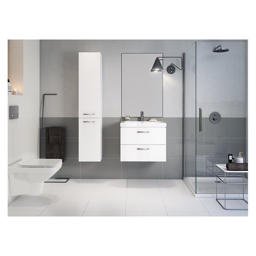 Cersanit S801-149-DSM - Κρεμαστό ντουλάπι μπάνιου με νιπτήρα LARA 80x46x45 cm λευκό