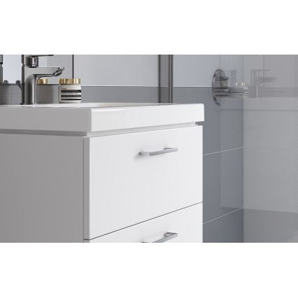 Cersanit S801-149-DSM - Κρεμαστό ντουλάπι μπάνιου με νιπτήρα LARA 80x46x45 cm λευκό
