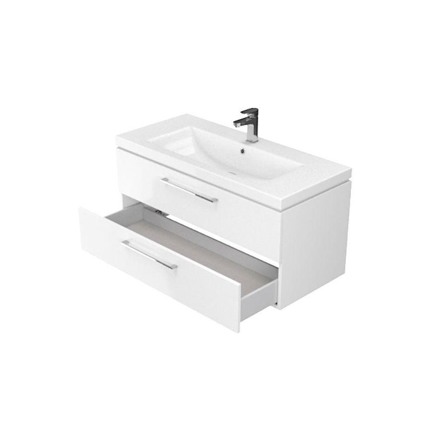 Cersanit S801-149-DSM - Κρεμαστή ντουλάπα μπάνιου με νιπτήρα ELODY 46x80 εκ. λευκή