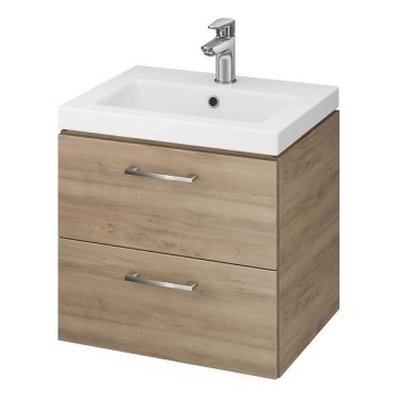 Cersanit S801-153-DSM - Κρεμαστή ντουλάπα μπάνιου με νιπτήρα ELIS 46x50 εκ. καρυδιά