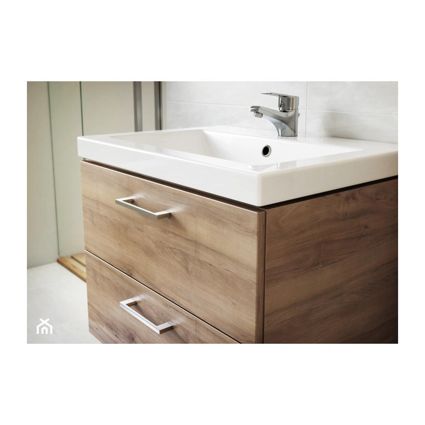 Cersanit S801-153-DSM - Κρεμαστή ντουλάπα μπάνιου με νιπτήρα ELIS 46x50 εκ. καρυδιά