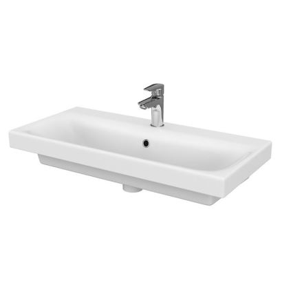 Cersanit S801-221-DSM - Κρεμαστή ντουλάπα μπάνιου με νιπτήρα MEDDIE 62x80 εκ. γυαλιστερό λευκό