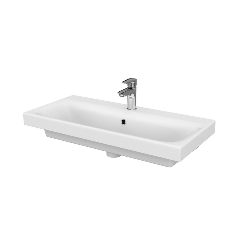 Cersanit S801-221-DSM - Κρεμαστή ντουλάπα μπάνιου με νιπτήρα MEDDIE 62x80 εκ. γυαλιστερό λευκό