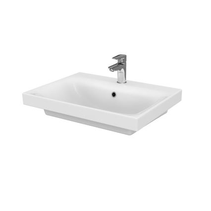 Cersanit S801-223-DSM - Κρεμαστή ντουλάπα μπάνιου με νιπτήρα MEDDIE 62x60 εκ. γυαλιστερό λευκό