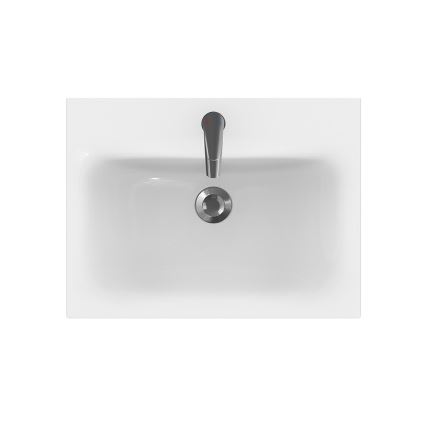 Cersanit S801-223-DSM - Κρεμαστή ντουλάπα μπάνιου με νιπτήρα MEDDIE 62x60 εκ. γυαλιστερό λευκό
