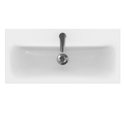 Cersanit S801-225-DSM - Κρεμαστή ντουλάπα μπάνιου με νιπτήρα MEDA SLIM 62x80 εκ. γυαλιστερό λευκό