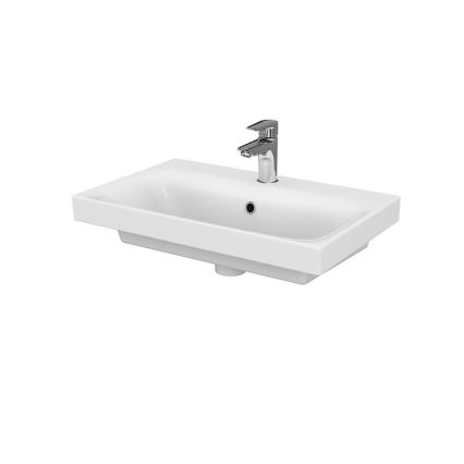 Cersanit S801-227-DSM - Κρεμαστή ντουλάπα μπάνιου με νιπτήρα MEDA SLIM 62x60 εκ. γυαλιστερό λευκό