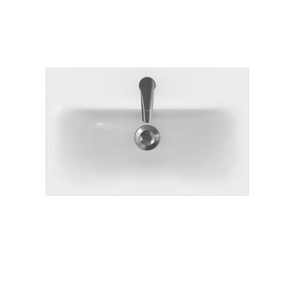 Cersanit S801-227-DSM - Κρεμαστή ντουλάπα μπάνιου με νιπτήρα MEDA SLIM 62x60 εκ. γυαλιστερό λευκό