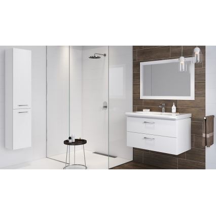 Cersanit S801-338-DSM - Επιτοίχιο έπιπλο μπάνιου με νιπτήρα LARA 80x46x45 cm λευκό