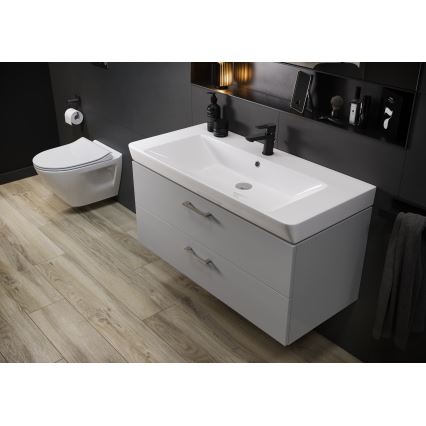Cersanit S801-338-DSM - Επιτοίχιο έπιπλο μπάνιου με νιπτήρα LARA 80x46x45 cm λευκό