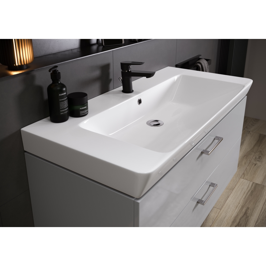 Cersanit S801-338-DSM - Επιτοίχιο έπιπλο μπάνιου με νιπτήρα LARA 80x46x45 cm λευκό