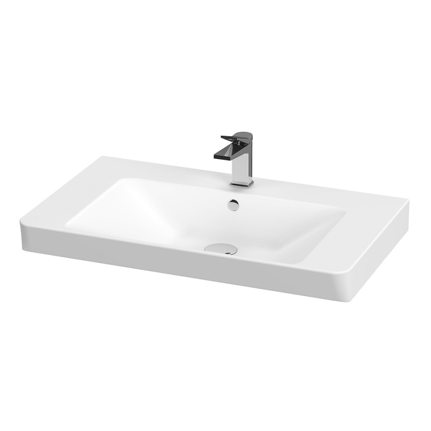 Cersanit S801-338-DSM - Επιτοίχιο έπιπλο μπάνιου με νιπτήρα LARA 80x46x45 cm λευκό