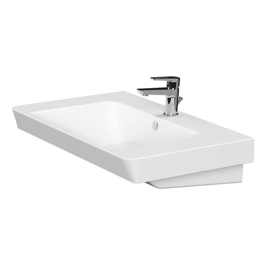 Cersanit S801-338-DSM - Επιτοίχιο έπιπλο μπάνιου με νιπτήρα LARA 80x46x45 cm λευκό