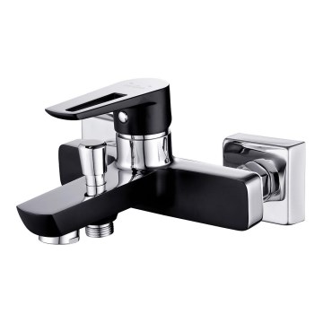 Cersanit S951-009 - Μπαταρία μπανιέρας MILLE μαύρο/γυαλιστερό χρώμιο