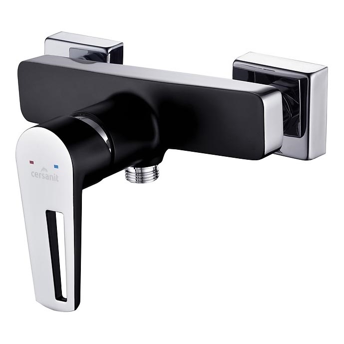 Cersanit S951-034 - Μπαταρία ντους MILLE μαύρο/γυαλιστερό χρώμιο