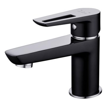 Cersanit S951-048 - Μπαταρία νιπτήρος MILLE 13,4 cm μαύρο + βαλβίδα
