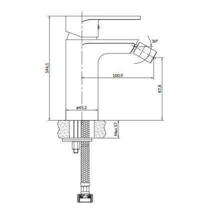 Cersanit S951-317 - Μπαταρία μπιντέ CREA νίκελ