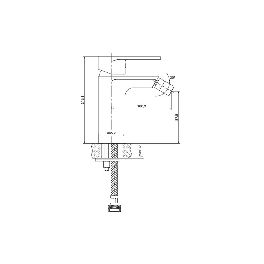 Cersanit S951-317 - Μπαταρία μπιντέ CREA νίκελ