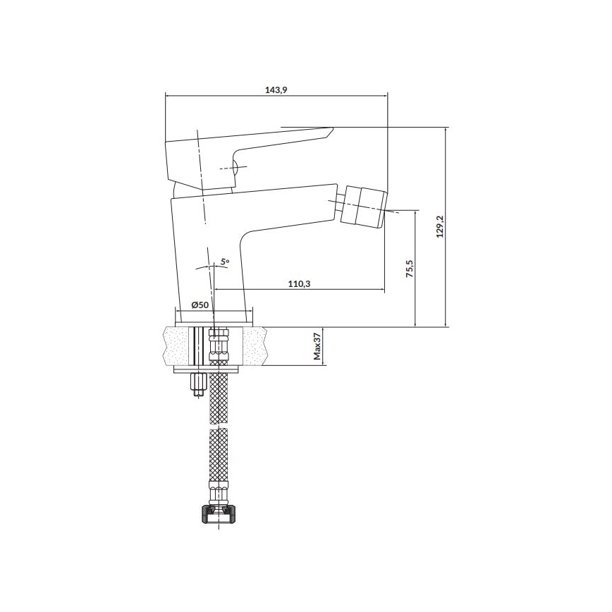 Cersanit S951-348 - Μπαταρία μπιντέ MILLE λευκό