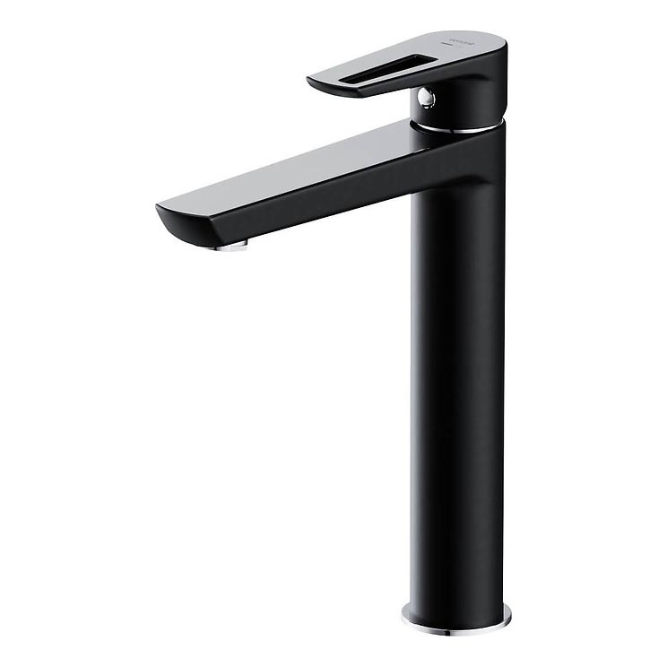 Cersanit S951-356 - Μπαταρία νιπτήρος MILLE 27 cm μαύρο + βαλβίδα