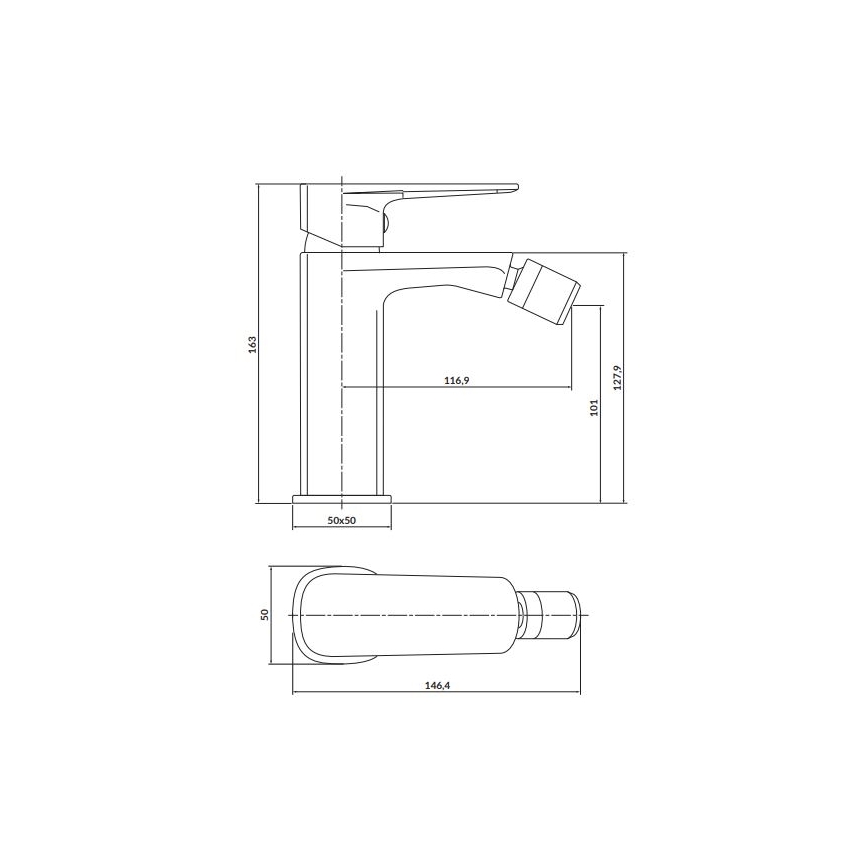 Cersanit S951-381 - Μπαταρία μπιντέ LARGA χρυσό
