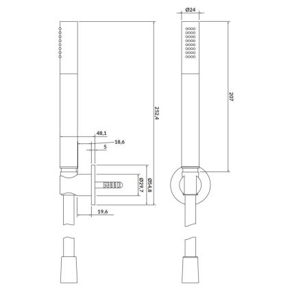 Cersanit S951-401 - Σετ μπάνιου CREA νίκελ