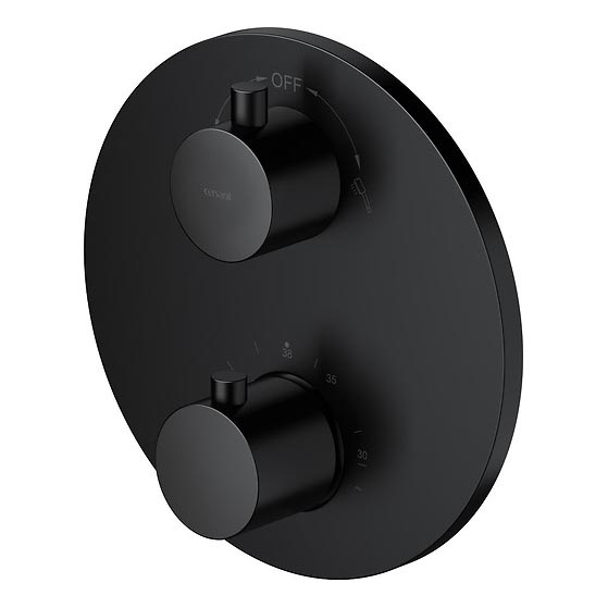 Cersanit S951-567 - Θερμοστατική μπαταρία ντους εντοιχισμού ZEN μαύρο