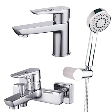 Cersanit S952-003 -Σετ μπάνιου με μπαταρία + Βαλβίδα νιπτήρος MILLE γυαλιστερό χρώμιο