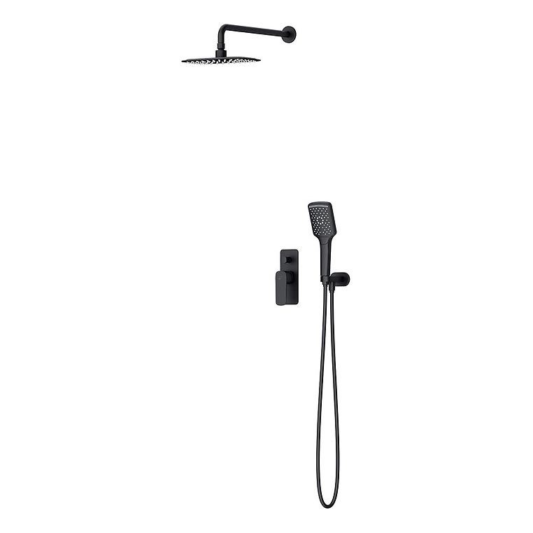 Cersanit S952-031 - Σετ ντους με εντοιχιζόμενη μπαταρία LARGA σε μαύρο χρώμα