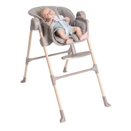 Chicco - Καρεκλάκι φαγητού Polly Essential - γκρι/καφέ