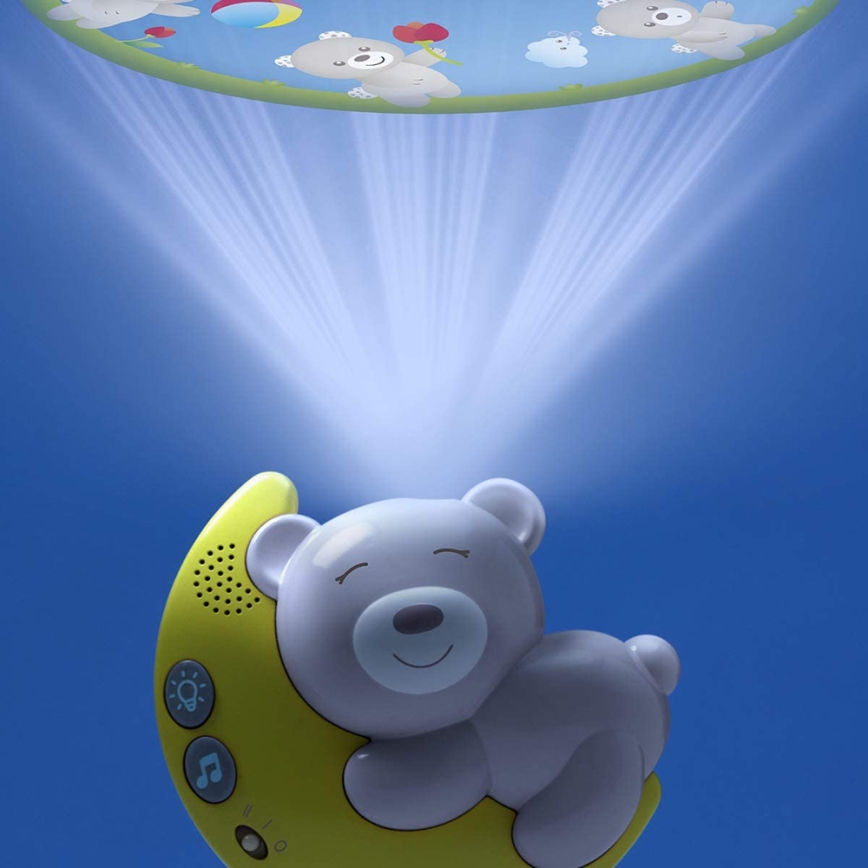 Chicco - Προτζέκτορας πάνω από το κρεβάτι με μελωδία 3 σε 1 NEXT2MOON 3xAA γκρι