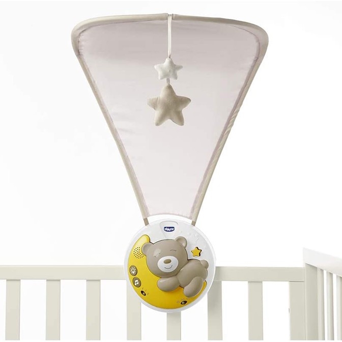 Chicco - Προτζέκτορας πάνω από το κρεβάτι με μελωδία 3 σε 1 NEXT2MOON 3xAA γκρι