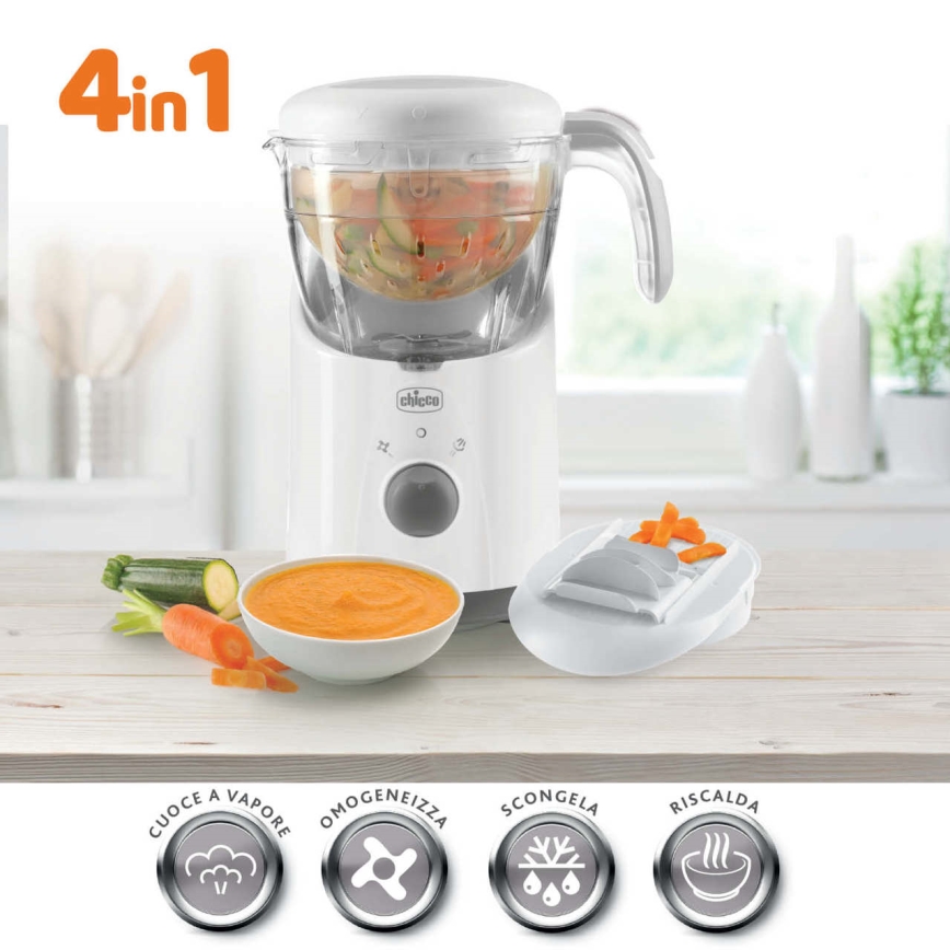 Chicco - Ατμομάγειρας με μπλέντερ 4σε1 EASY MEAL