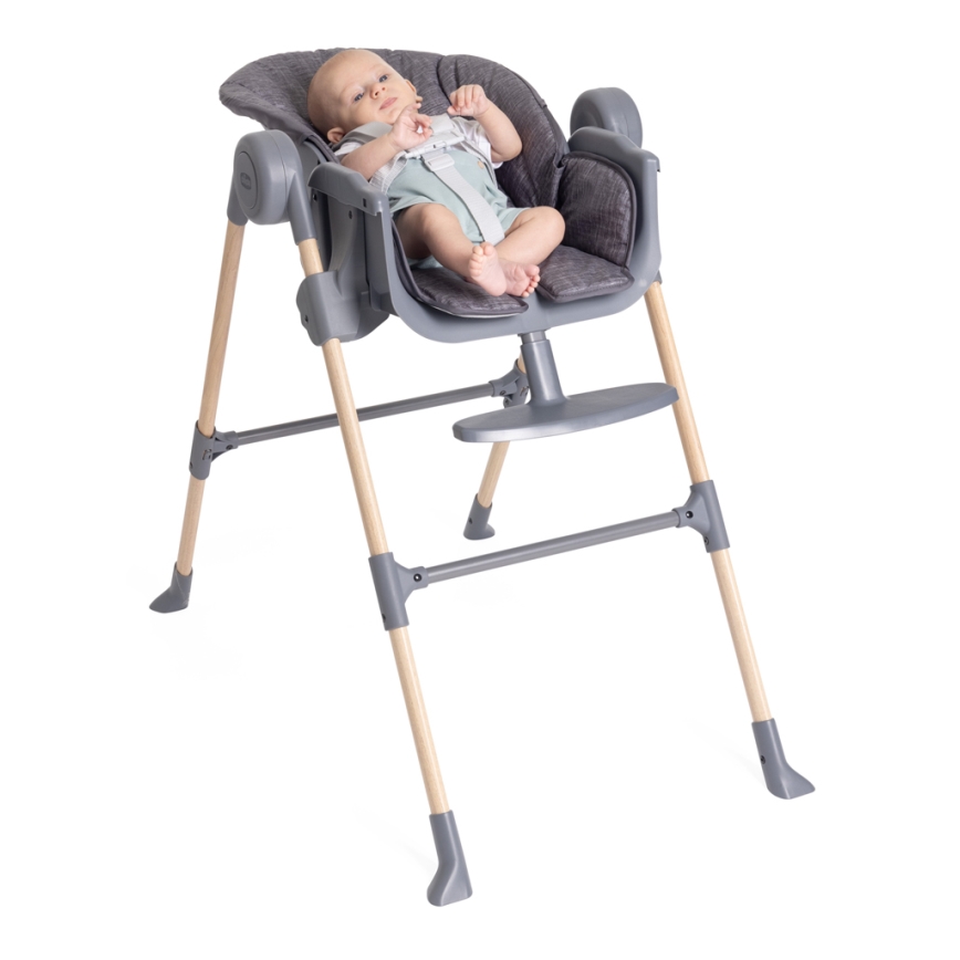 Chicco - Καρεκλάκι φαγητού Polly Essential - γκρι