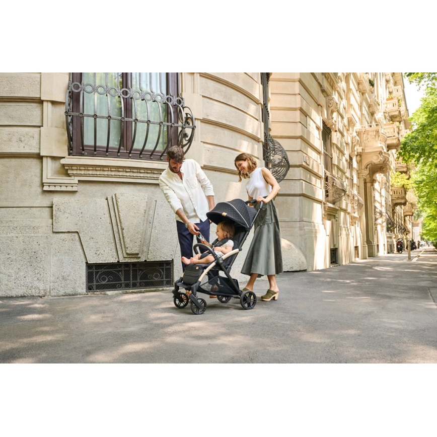 Chicco - Καροτσάκι GOODY XPLUS Black Re_Lux Eco+ + push αυτοκίνητο ALL AROUND