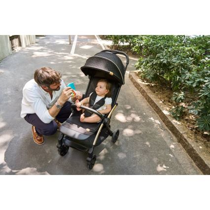 Chicco - Καροτσάκι GOODY XPLUS Black Re_Lux Eco+ + push αυτοκίνητο ALL AROUND