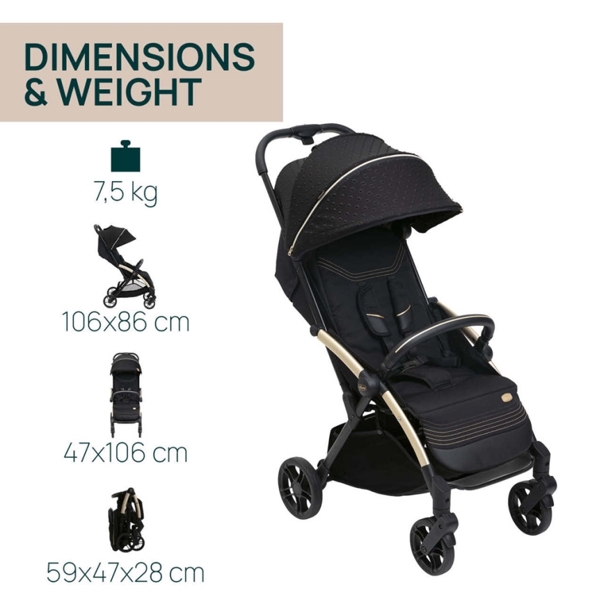 Chicco - Καροτσάκι GOODY XPLUS Black Re_Lux Eco+ + push αυτοκίνητο ALL AROUND