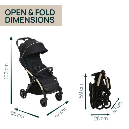Chicco - Καροτσάκι GOODY XPLUS Black Re_Lux Eco+ + push αυτοκίνητο ALL AROUND