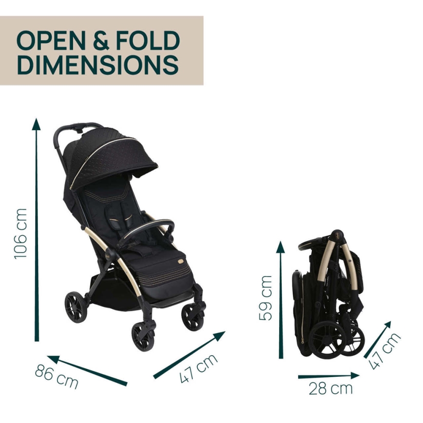 Chicco - Καροτσάκι GOODY XPLUS Black Re_Lux Eco+ + push αυτοκίνητο ALL AROUND