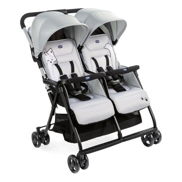 Chicco - Καροτσάκι για twins OHLALA TWIN Silver Cat ασημί