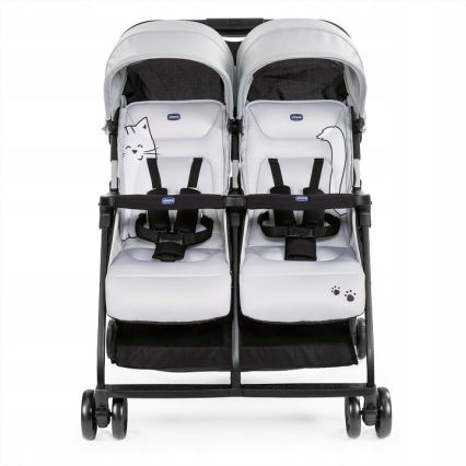 Chicco - Καροτσάκι για twins OHLALA TWIN Silver Cat ασημί